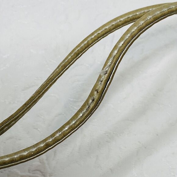 Coach ID Badge Lanyard Brown Leather w Purple Flower - Picture 9 of 10